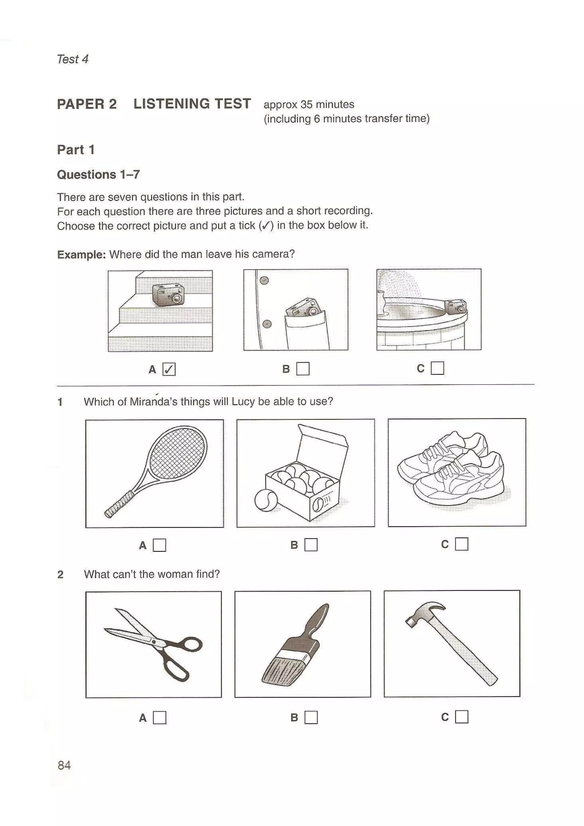 Preliminary English test 5 with answers. (2003)