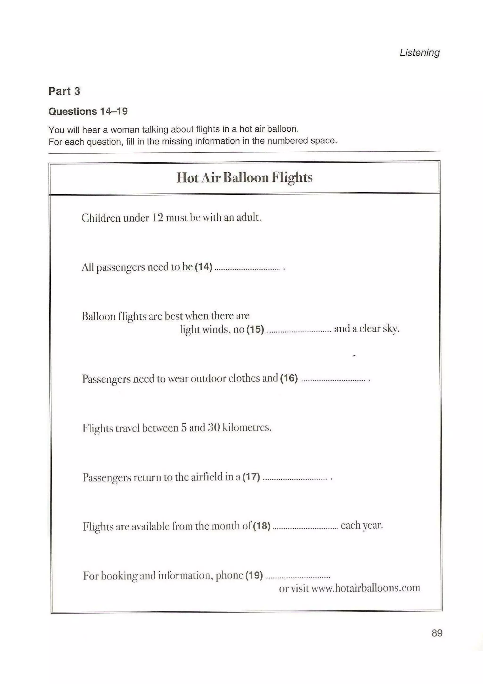 Preliminary English test 5 with answers. (2003)