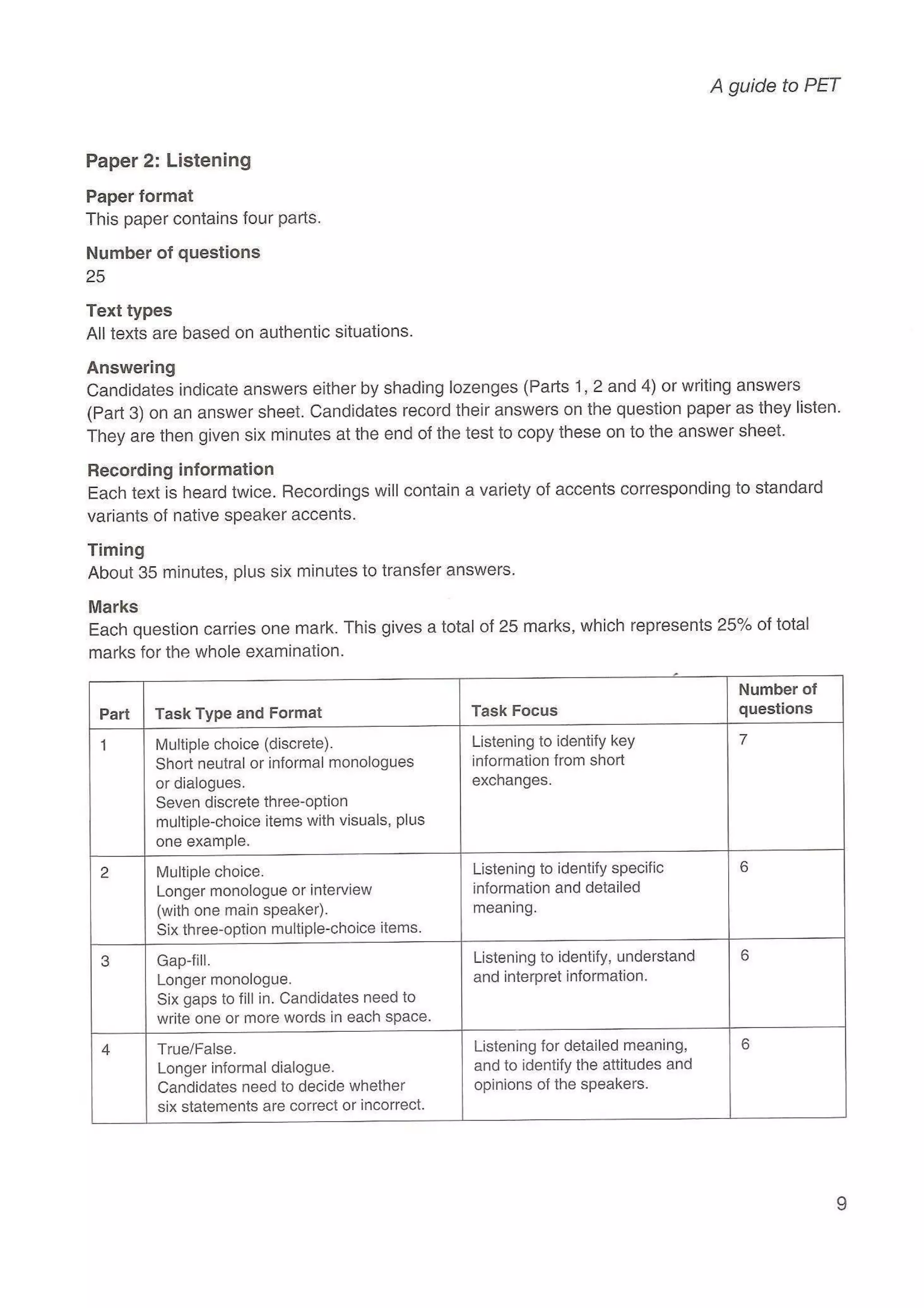 Preliminary English test 5 with answers. (2003)