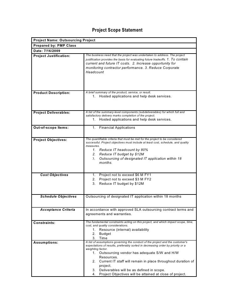 Project Scope Statement Template from image.slidesharecdn.com