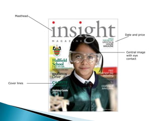 MastheadDate and priceCentral image with eye contactCover lines