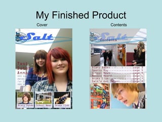 My Finished Product Cover Contents 
