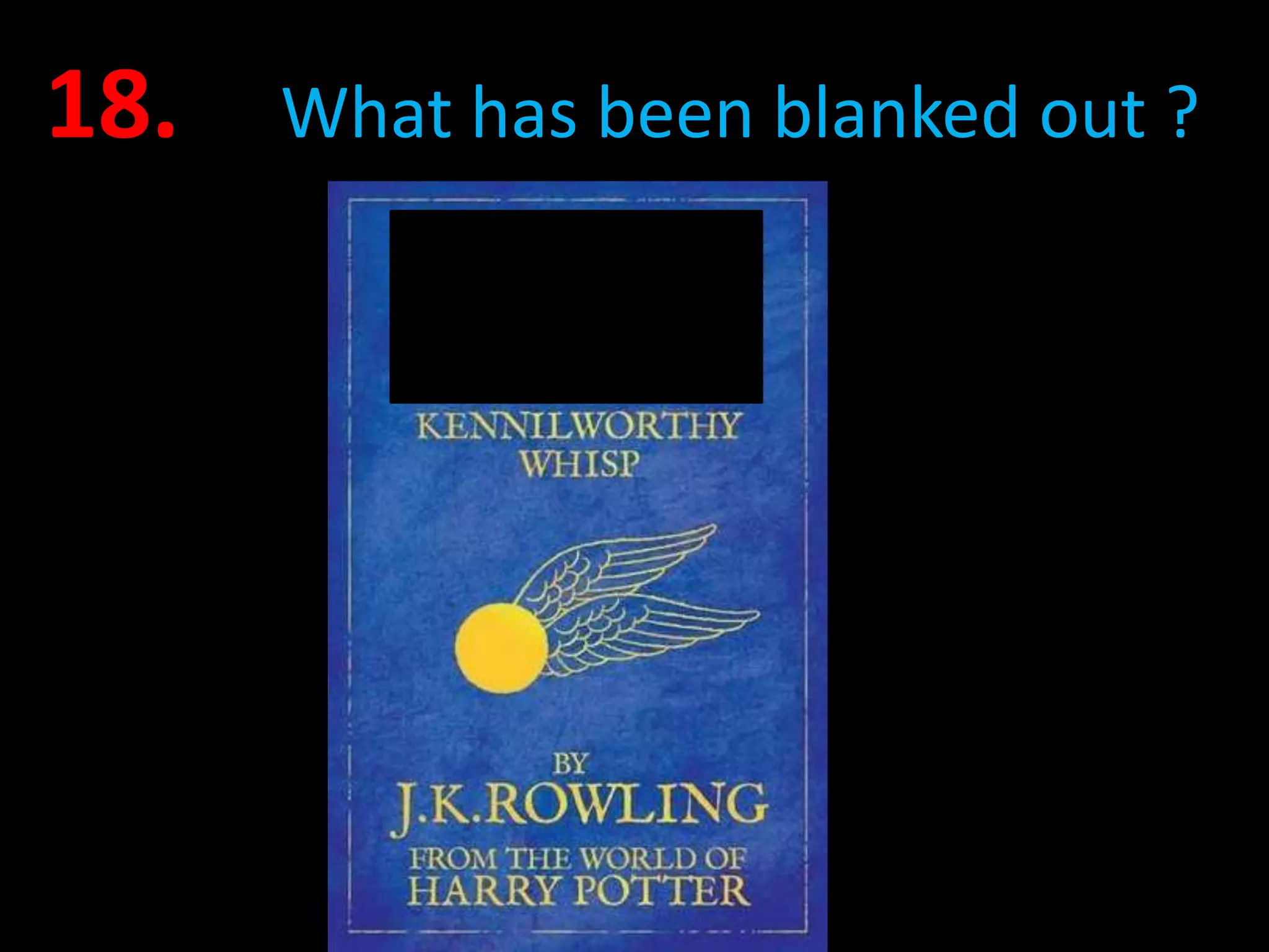 18.   What has been blanked out ?
 