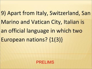 Italian Open, FAQ