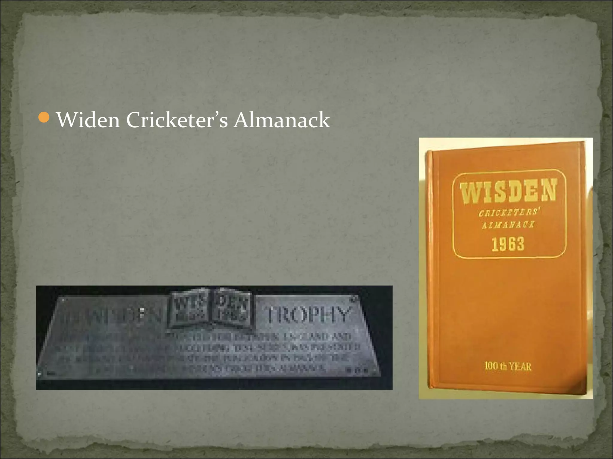 Widen Cricketer’s Almanack
 