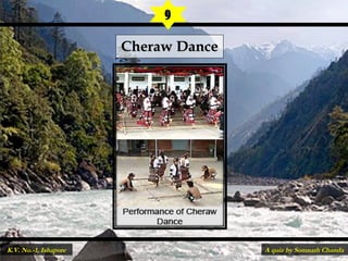 Cheraw DanceCheraw Dance
9
A quiz by Somnath ChandaK.V. No.-1, Ishapore
 