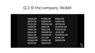 Q.2 ID the company -Reddit
 
