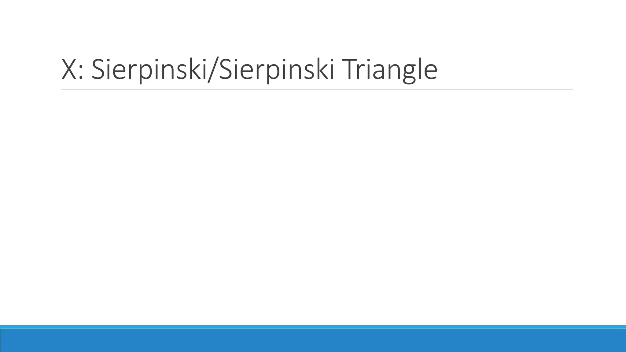 X: Sierpinski/Sierpinski Triangle
 