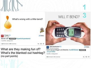 What are they making fun of?
What’s the blanked out hashtag?
(no part points)
1
3
 