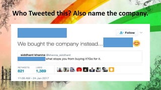 Who Tweeted this? Also name the company.
 