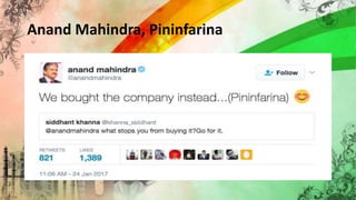 Anand Mahindra, Pininfarina
 