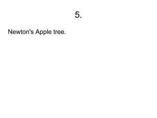 5.
Newton's Apple tree.
 