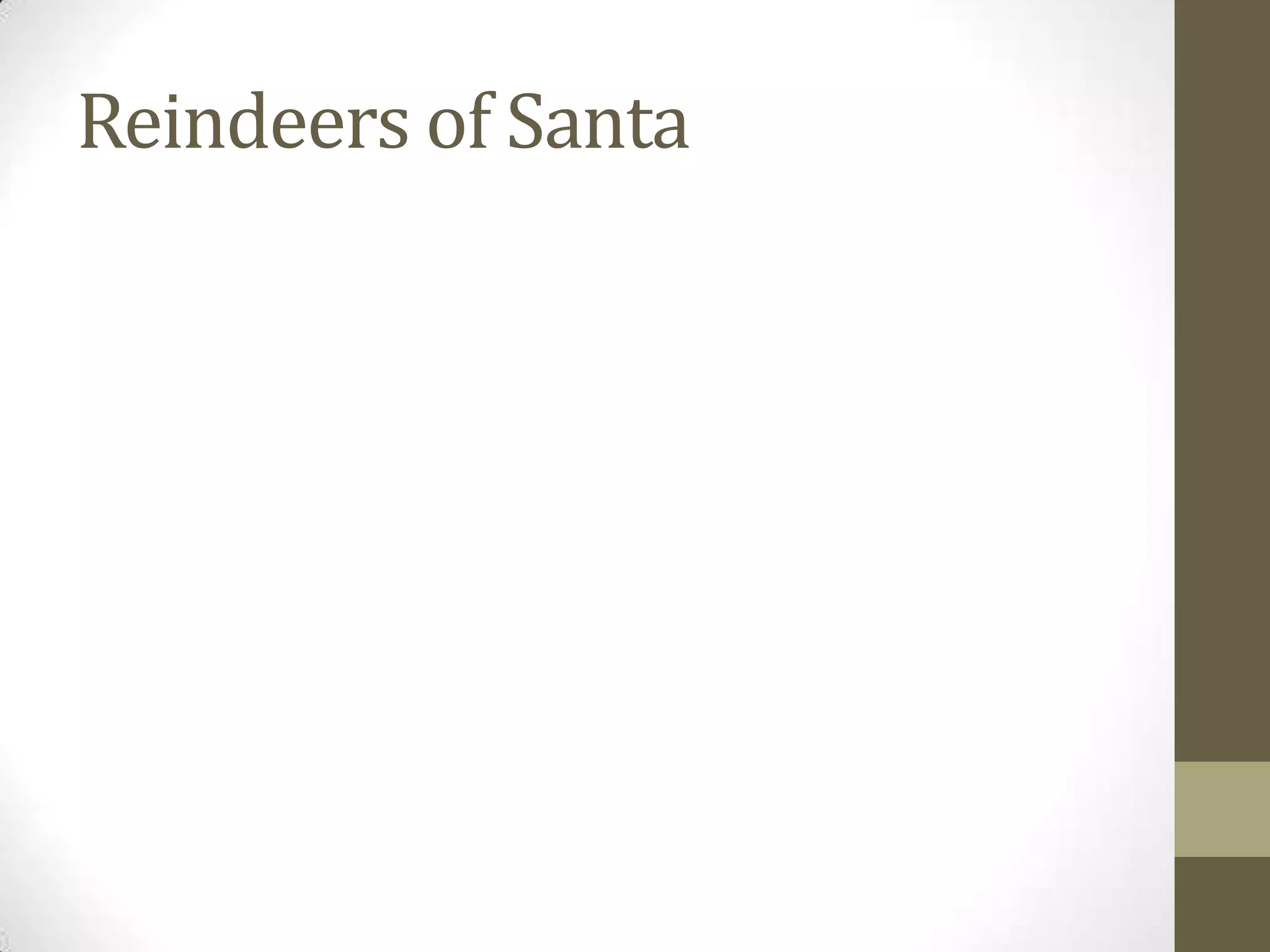 Reindeers of Santa
 