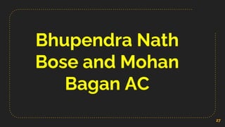 Bhupendra Nath
Bose and Mohan
Bagan AC
27
 