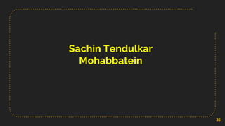 Sachin Tendulkar
Mohabbatein
35
 