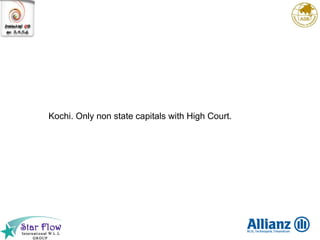 Kochi. Only non state capitals with High Court. 