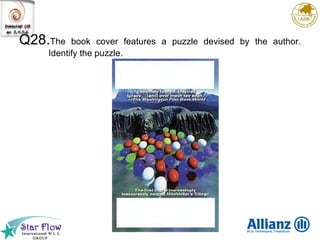 Q28. The book cover features a puzzle devised by the author. Identify the puzzle.  