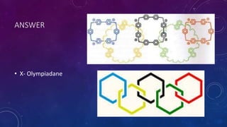 ANSWER
• X- Olympiadane
 