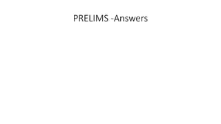 PRELIMS -Answers
 