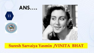 11
Suresh Sarvaiya Yasmin /VINITA BHAT
 