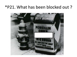 *P21. What has been blocked out ?
 