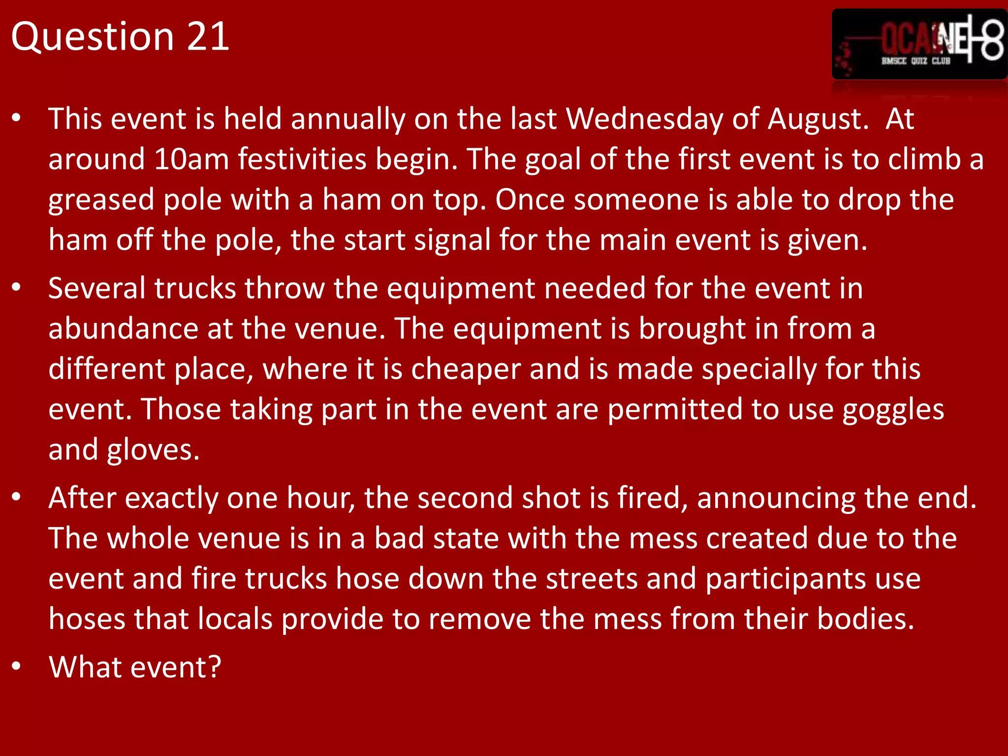 What do they have in common?Question 20