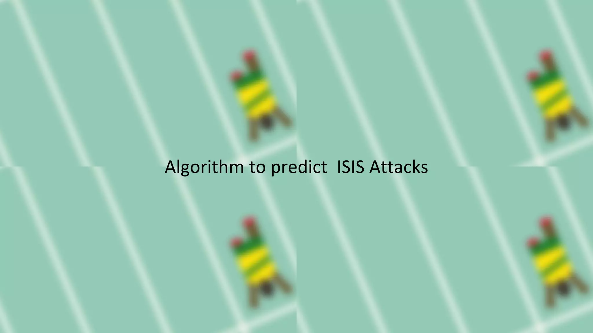 Algorithm to predict ISIS Attacks
 