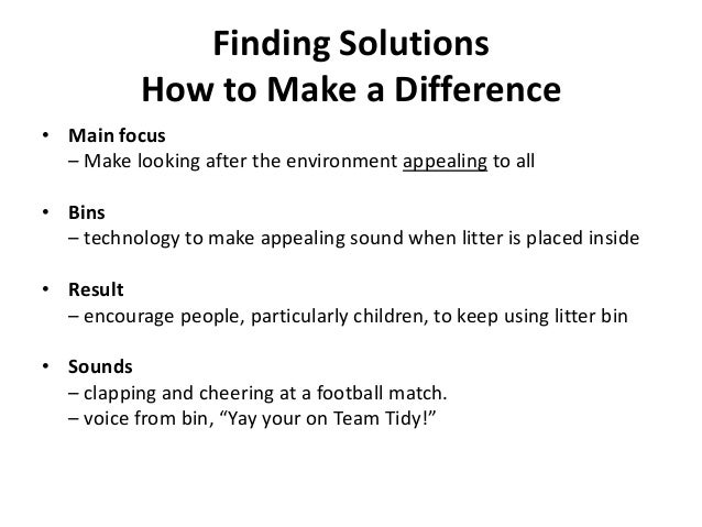 littering solution for Pre littering