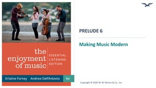 PRELUDE 6
Making Music Modern
Copyright © 2020 W. W. Norton & Co., Inc.
 