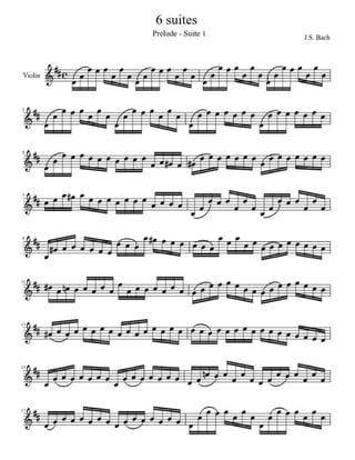 Prelude suite 1 J.S. Bach Violin