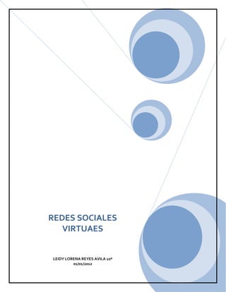 REDES SOCIALES
   VIRTUAES


LEIDY LORENA REYES AVILA 10º
         01/01/2012
 
