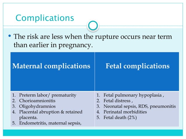 Preterm Prom PREMATURE RUPTURE OF MEMBRANE(PROM) new.pptx