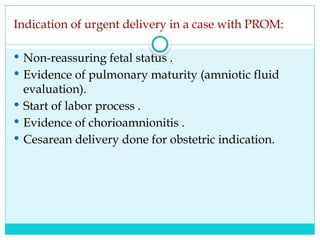 PREMATURE RUPTURE OF MEMBRANE(PROM) new.pptx