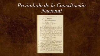 Preámbulo de la Constitución
Nacional
 