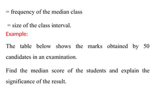 Median Class Example Comprehensive Guide to Measures of Central Tendency: Mean, Median, and ...