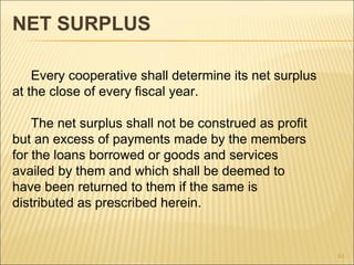 Net Surplus Calculation Pre Membership Education Seminar (PMES) | PPT