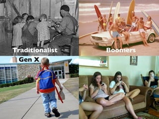 Gen X 1964 - 1978

• Smallest generation
• First with two working parents
• It’s about the journey not the end
• Willing t...