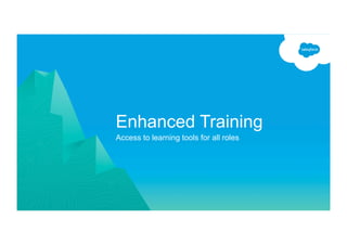 Enhanced Training
Access to learning tools for all roles
 
