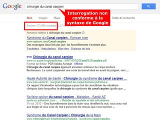 Interrogation non
  conforme à la
syntaxe de Google
 