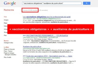 « vaccinations obligatoires » « auxiliaires de puériculture »
 