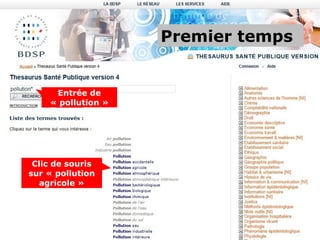 Premier temps


     Entrée de
    « pollution »




 Clic de souris
sur « pollution
   agricole »
 