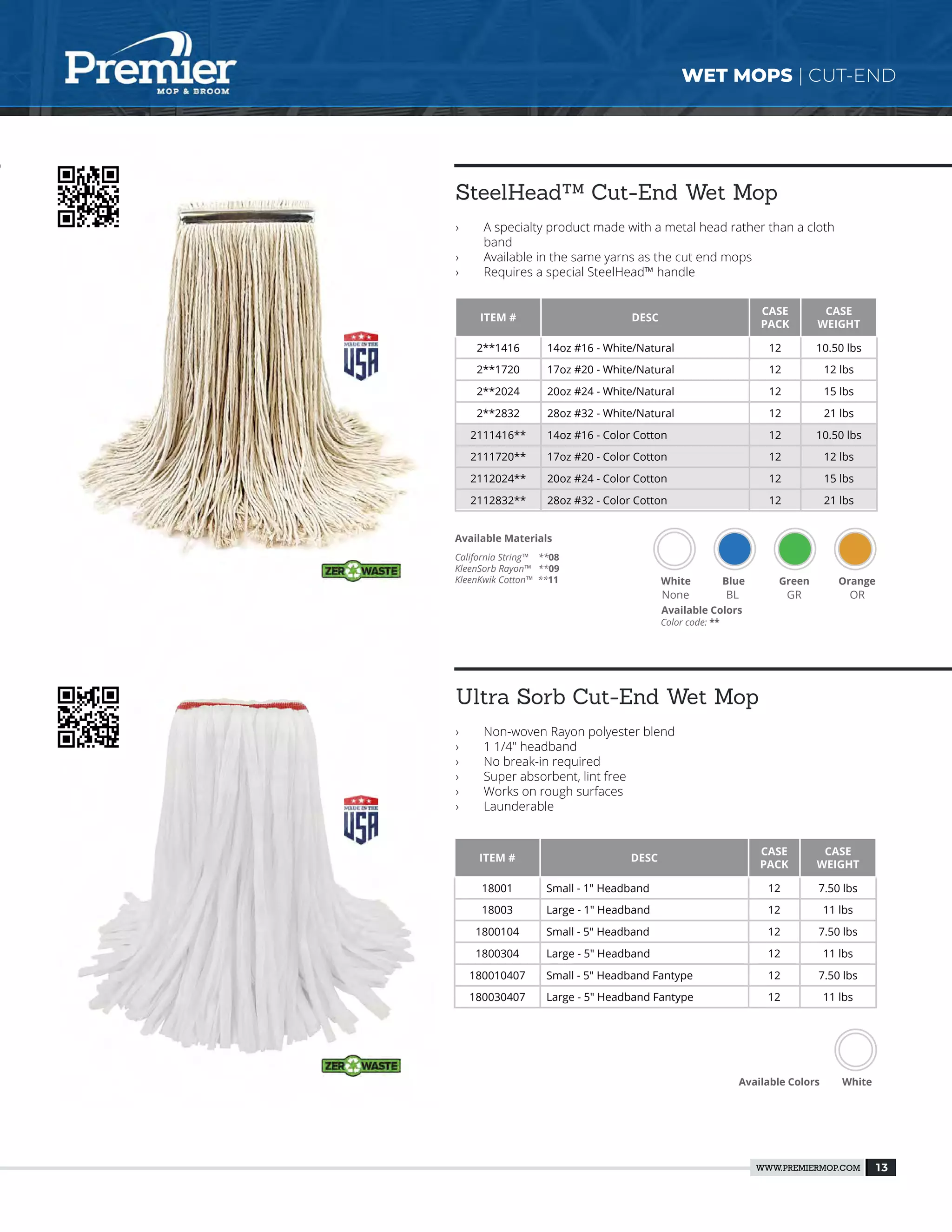 Premier mop broom catalog