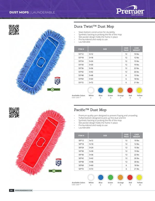 Mop Sheet.pdf Premier mop broom catalog | PDF