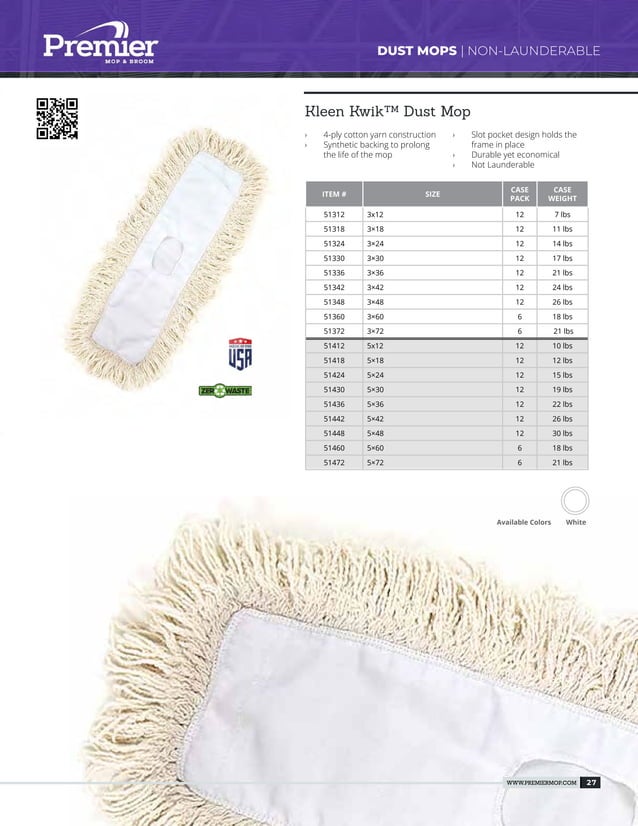 Mop Sheet.pdf Premier mop broom catalog | PDF
