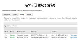 実行履歴の確認
 