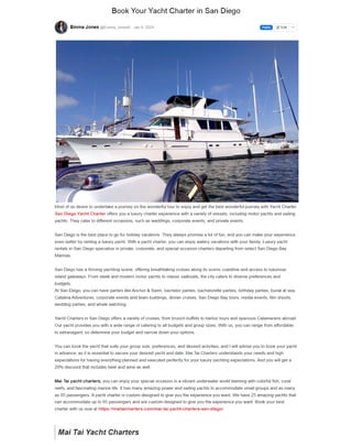 Premier San Diego Yacht Charter Experiences Await.pdf