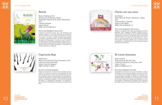 Los 20 Ganadores

Los 20 Ganadores

Bululú

Clarice era una reina

Beatriz Giménez de Ory
Ilustraciones de Mariona Cabassa...