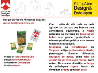 O desafio do projeto estava em comunicar, por meio da embalagem, a tecnologia de um dos produtos mais avançados da FGM e ao mesmo tempo, agregar valor a um produto médico odontológico.A embalagem deveria trazer organização,funcionalidade e clareza de informações, organizando todos os 20 itens do kit de clareamento dentário em consultório numa só embalagem, sem risco de perda de qualidade e estética do produto.Com a utilização de material transparente, as seringas do produto ganharam destaque. O berço termoformado permite que todos os itens sejam posicionados dentro da embalagemA penetração do produto no mercado foi facilitada, por meio da melhor compreensão do uso e manuseio do produto pelos odontologistas.Embalagem de Saúde eFarmacêuticosWhiteness HP BlueVencedor: Design InversoDesign: Design InversoConvertedor: 43 S/A GráficaUsuário: FGM Produtos Odontológicos