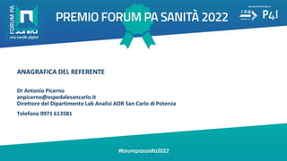 Premio FORUM PA Sanita 2022 - Template PPT.pptx