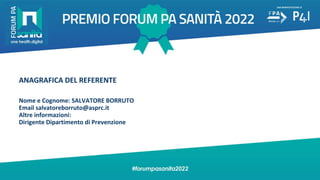 Premio FORUM PA Sanità 2022 - Template PPTrev